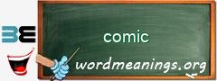 WordMeaning blackboard for comic